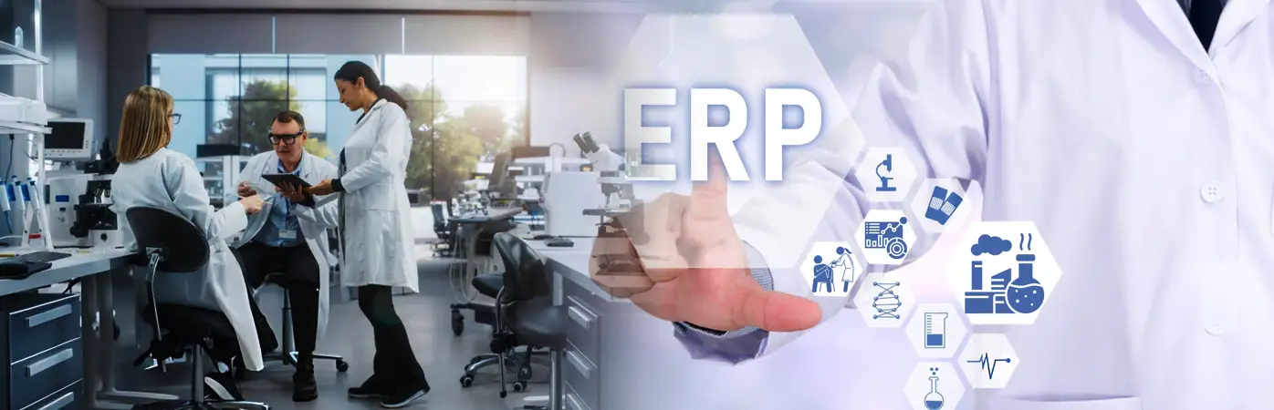 Connect R&D, Clinical Trials & Manufacturing with ERP for Pharmaceutical Industry